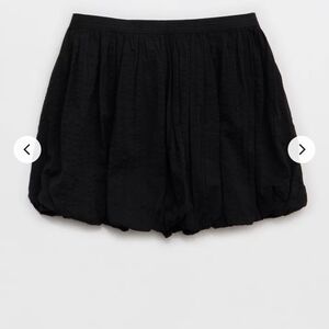 Elegant Black Bubble Mini Skirt